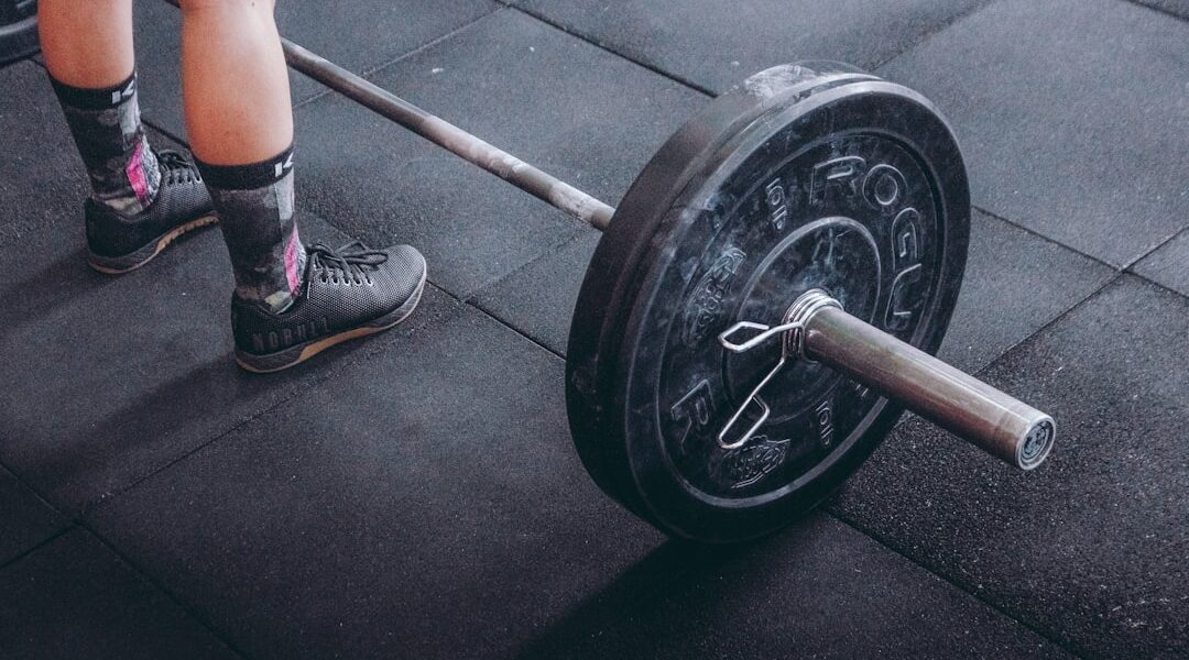 Photo Weightlifting barbell