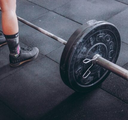 Photo Weightlifting barbell